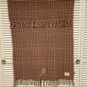 Vintage Aquascutum of‎ London 100%  wool monogramed blanket/throw